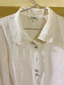 Embroidered Grey Top