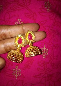 Matte Golden Finish 3 Combo Earrings Collections