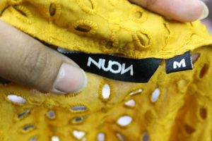 Yellow Eyelet Blouse