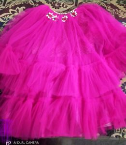 COMBO New Style Rose Pink And Sky Blue Frock