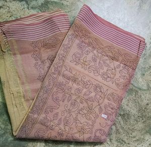 New Pure Cotton Chickankari Saree