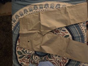 Khaki Straight Leg Pants
