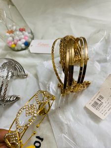 Trendy Layered Gold And Sliver Bracelet