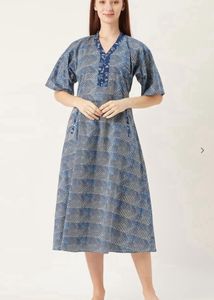 Chevron Print V-Neck Kaftan (buy1 G1)