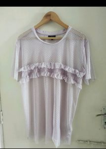 Lace Detail Ruched Tops