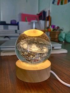 3D Galxy Crystal Ball Night Light