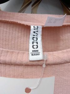 New With Tag Korean Ribbed H&amp;M Peach Top