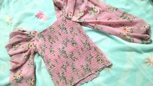 Floral Smocked Crop Top