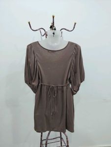 Brown Embroidered Top