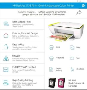 Used HP DeskJet Ink Advantage 2135 Printer