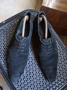 Genuine Suede Leather Derby Shoes
