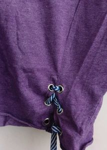 Purple Fendi Embellished Tee