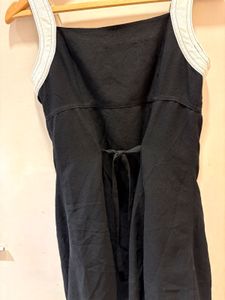 Black &amp; White Contrast Stitch Dress