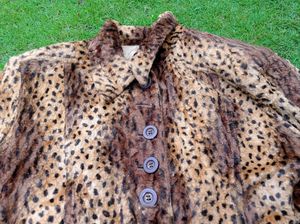 Leopard Print Faux Fur Jacket