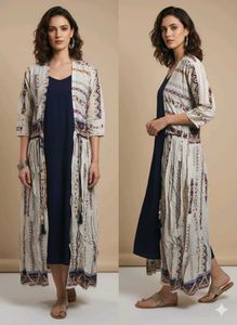Elegant Ethnic Kurta with attched shrug