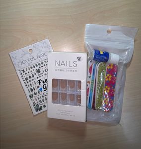 Store2508 Press on French Nails Set 24 Pcs