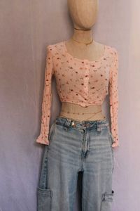NUON Floral Crop Top