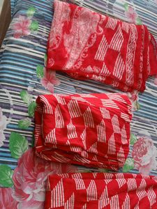 Red &amp; White Salwar Suit