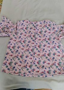 Floral Ruffle Sleeve Top