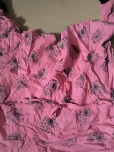 Pink Printed Kurta