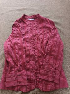 Maroon Button-Up Shirt