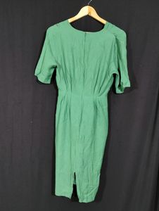 Green V-neck Dress