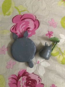 Totoro Hand Mirror &amp; Figure 🩶 🪞