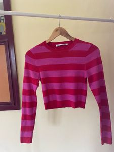 zara Striped Long Sleeve Top