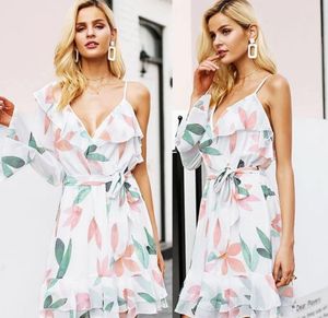 Floral Print Asymmetrical Romper