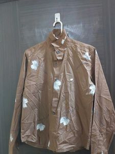 Brown Floral Long Sleeve Shirt
