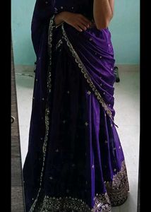 Purple Embellished Lehenga Choli Set