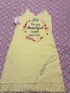 Cute Night Dress With Lace 🧸🎀