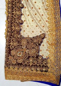 Sari with Gold Detailing