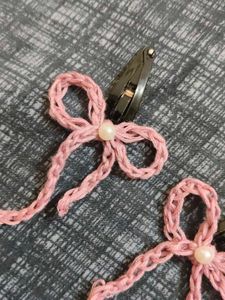 Crochet Bow Hair Clips (Set of 2)