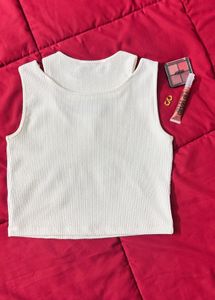 White Cutout Tank