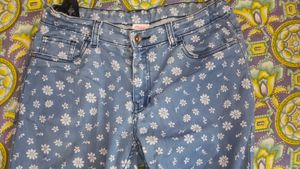Floral Printed Jean