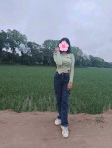 Olive Green Crop Top