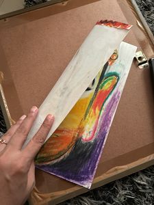 Hand Painted Buddha Using oil Pastels
