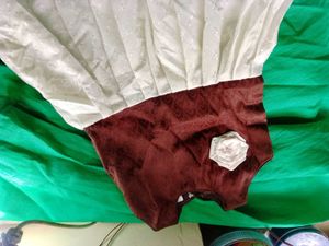 Burgundy &amp; White Dress