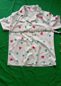 Geometric Pyjama Top