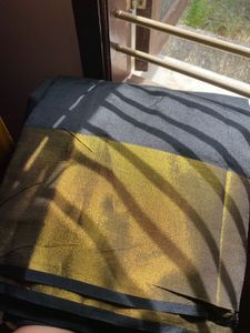 🖤New Unused Elegant Black &amp; Gold Saree🖤