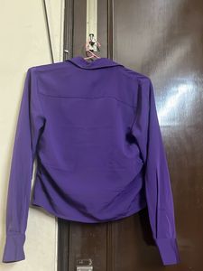 Purple Ruched Blouse