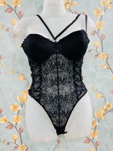 Corset Style Bodysuit Black