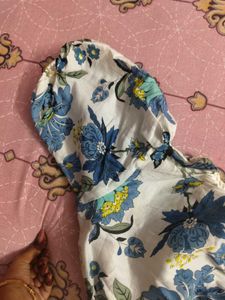 Cotton Off Shoulder Top Nd Skirt