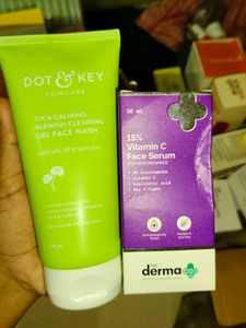 Derma Co 15% Vit C Serum + Dot And Key Facewash