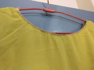Kurti Yellow Colour, Pea Green 👌