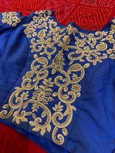 Embroidered royal Blue Blouse