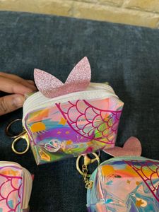 Holographic mermaid cute pouch