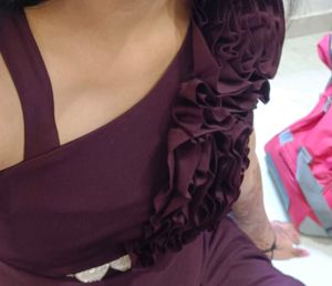 Marron One Shoulder Party Gown 👯