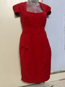 Pintrest Chic Red Sheath Dress